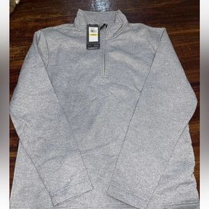 NWT VAN HEUSEN MEN'S CLASSIC FIT 1/4 ZIP THERMAL WEEKEND SWEATER GRAY, Medium